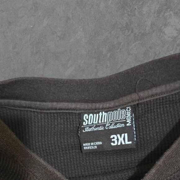 Vintage Y2K SouthPole Waffle Knit Thermal Long Sleeve Shirt Authentic Collection - Picture 3 of 5